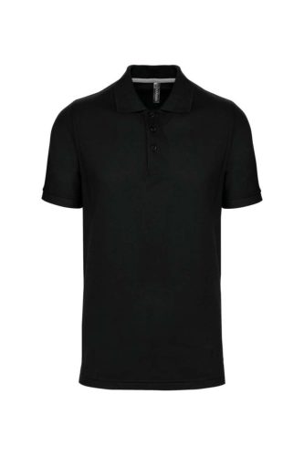 WK274 férfi galléros póló rövid ujjakkal, oldalsó slicceléssel Designed To Work, Black-2XL