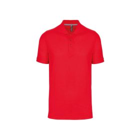   WK274 férfi galléros póló rövid ujjakkal, oldalsó slicceléssel Designed To Work, Red-S