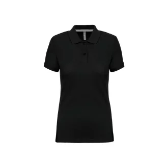   WK275 Női galléros póló rövid ujjakkal, oldalsó slicceléssel Designed To Work, Black-XS