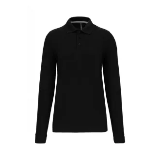   WK276 hosszú ujjú galléros férfi piké póló Designed To Work, Black-S