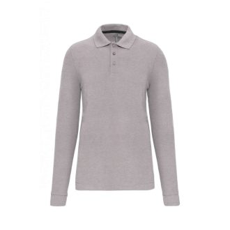   WK276 hosszú ujjú galléros férfi piké póló Designed To Work, Oxford Grey-S