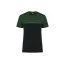 WK304 kétszinű strapabíró unisex kereknyakú rövid ujjú póló Designed To Work, Black/Forest Green-M