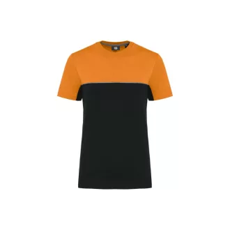   WK304 kétszinű strapabíró unisex kereknyakú rövid ujjú póló Designed To Work, Black/Orange-XS