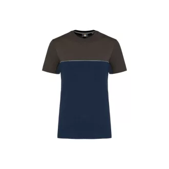   WK304 kétszinű strapabíró unisex kereknyakú rövid ujjú póló Designed To Work, Navy/Dark Grey-XS