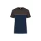WK304 kétszinű strapabíró unisex kereknyakú rövid ujjú póló Designed To Work, Navy/Dark Grey-XS