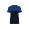 WK304 kétszinű strapabíró unisex kereknyakú rövid ujjú póló Designed To Work, Navy/Royal Blue-4XL
