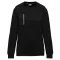 WK403 mellzsebes környakas unisex pulóver, kontrasztos díszítéssel Designed To Work, Black/Silver-2XL