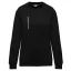 WK403 mellzsebes környakas unisex pulóver, kontrasztos díszítéssel Designed To Work, Black/Silver-2XL