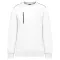 WK403 mellzsebes környakas unisex pulóver, kontrasztos díszítéssel Designed To Work, White/Navy-XS