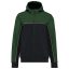 WK450 kétszínű három rétegű, kapucnis softshell dzseki Designed To Work, Black/Forest Green-2XL