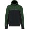 WK450 kétszínű három rétegű, kapucnis softshell dzseki Designed To Work, Black/Forest Green-M
