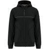 WK450 kétszínű három rétegű, kapucnis softshell dzseki Designed To Work, Black-S