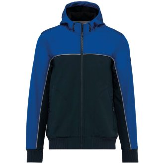  WK450 kétszínű három rétegű, kapucnis softshell dzseki Designed To Work, Navy/Royal Blue-S