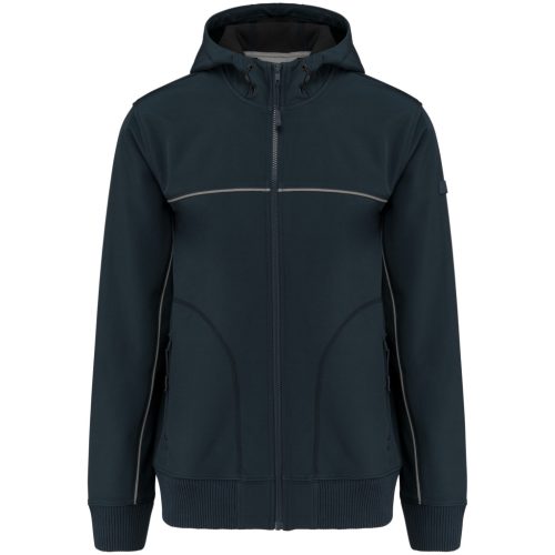 WK450 kétszínű három rétegű, kapucnis softshell dzseki Designed To Work, Navy-S