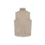 WK607 bélelt unisex mellény sok zsebbel Designed To Work, Beige-L