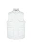 WK607 bélelt unisex mellény sok zsebbel Designed To Work, White-L