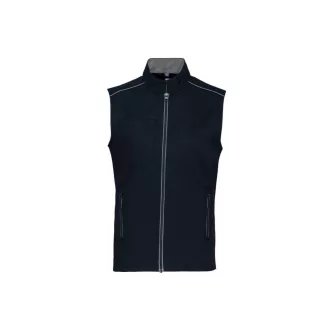   WK6148 férfi mellény három zsebbel és kontrasztos díszítésekkel Designed To Work, Navy/Silver-2XL
