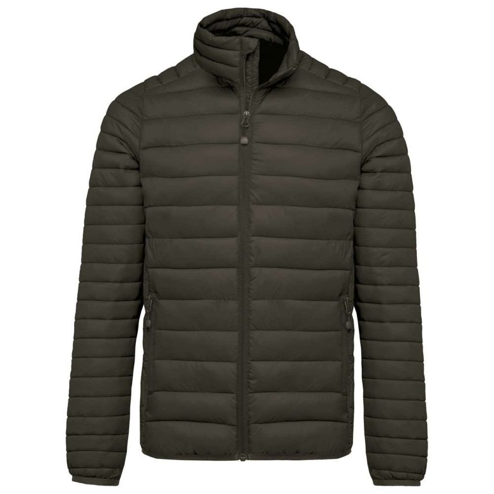 Férfi bélelt meleg és ultrakönnyű kabát , Kariban KA6120, Dark Khaki-L